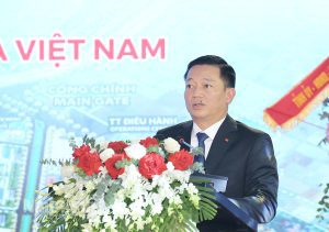 Đồng chí Phó Chủ tịch UBND tỉnh Nguyễn Cao Sơn phát biểu tại lễ khởi công. capella-land-khoi-cong-kcn-trung-thanh-3