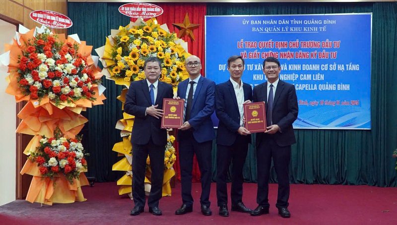 Capella Land nhận Quyết định chủ trương đầu tư dự án KCN Cam Liên