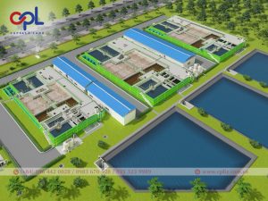 Phối cảnh trạm xlnt KCN Trung Thành